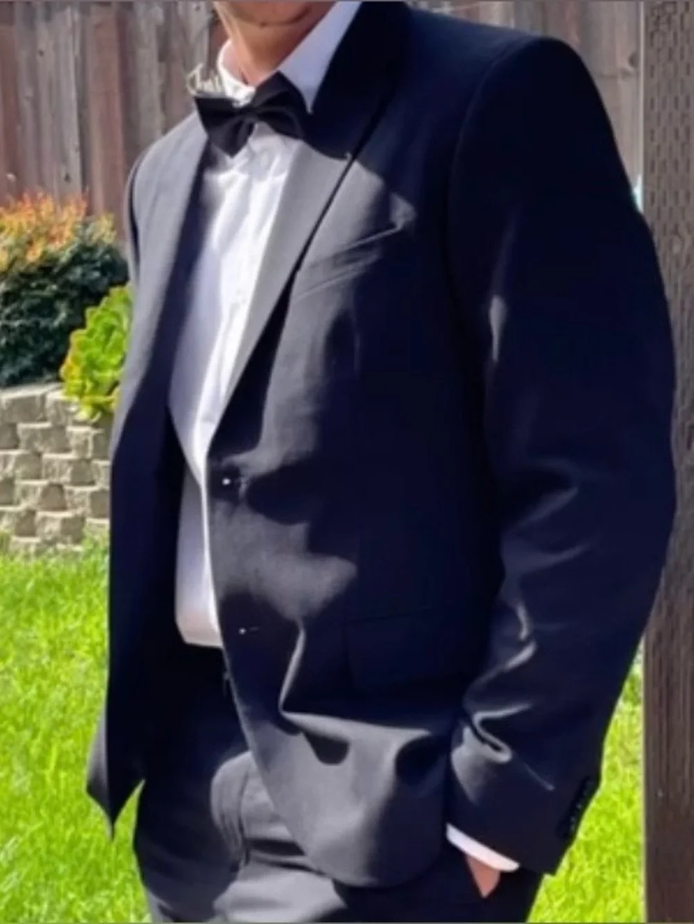 Men's Classic Black Slim Fit Single-Breasted Blazer